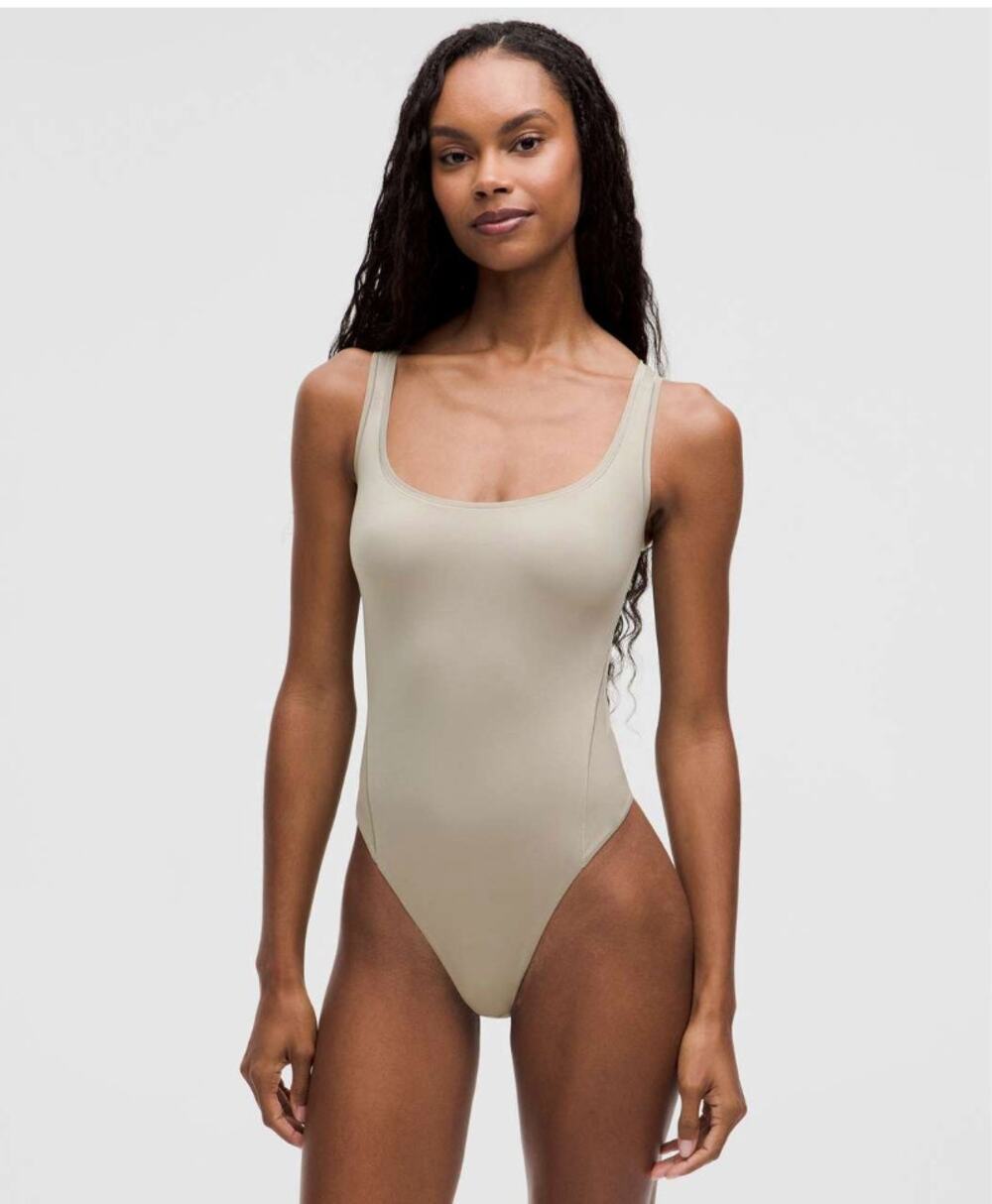 Lululemon Wundermost Ultra-Soft Nulu Square-Neck Sleeveless Bodysuit size L